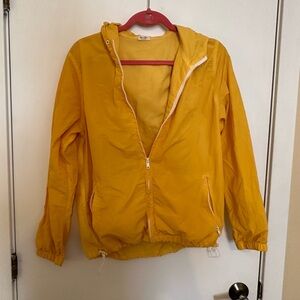 yellow windbreaker